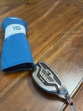 Teton hybrid golf club with head cover 15 degree hybrid like new reg flex